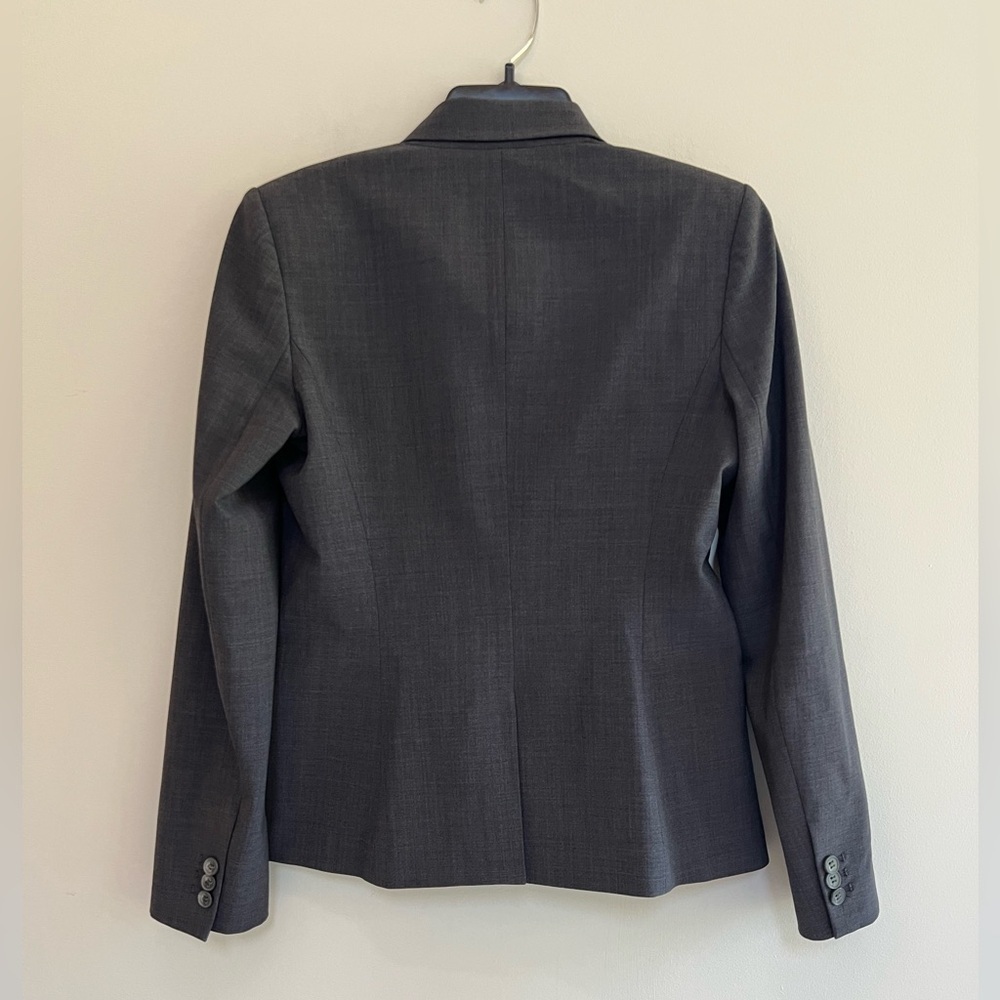 Theory Women’s Gabe B 2 Urban Virgin Wool Stretch Blazer in Charcoal Gray, 6 - Picture 3 of 11